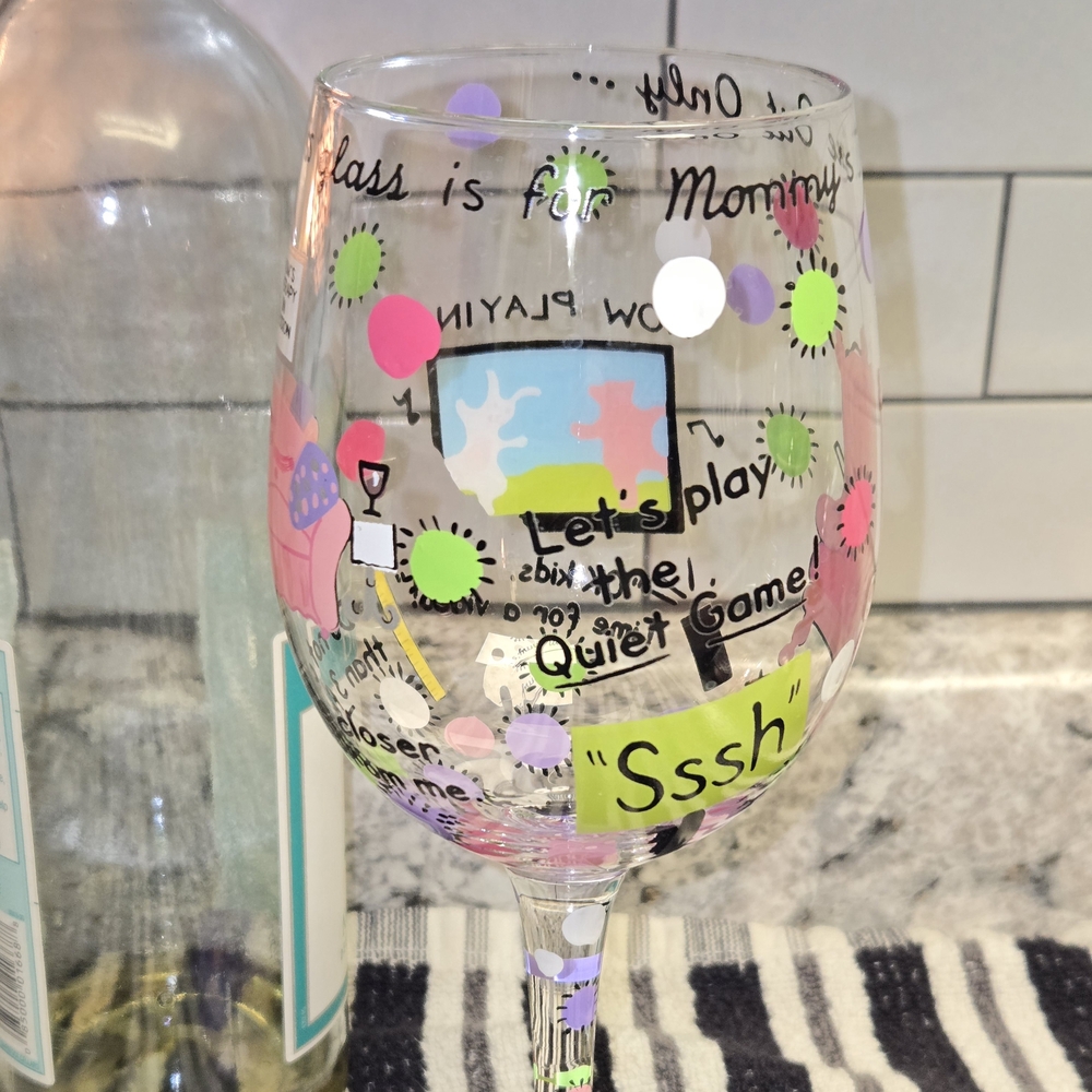 Lolita Mommy’s Time Out Hand Painted Wine Glass Enesco - Picture 7 of 8
